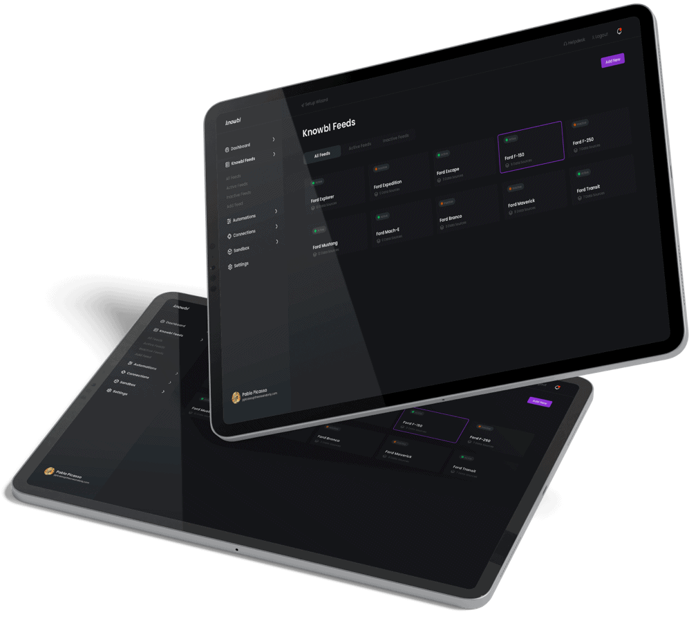 Knowbl dashboard on tablets