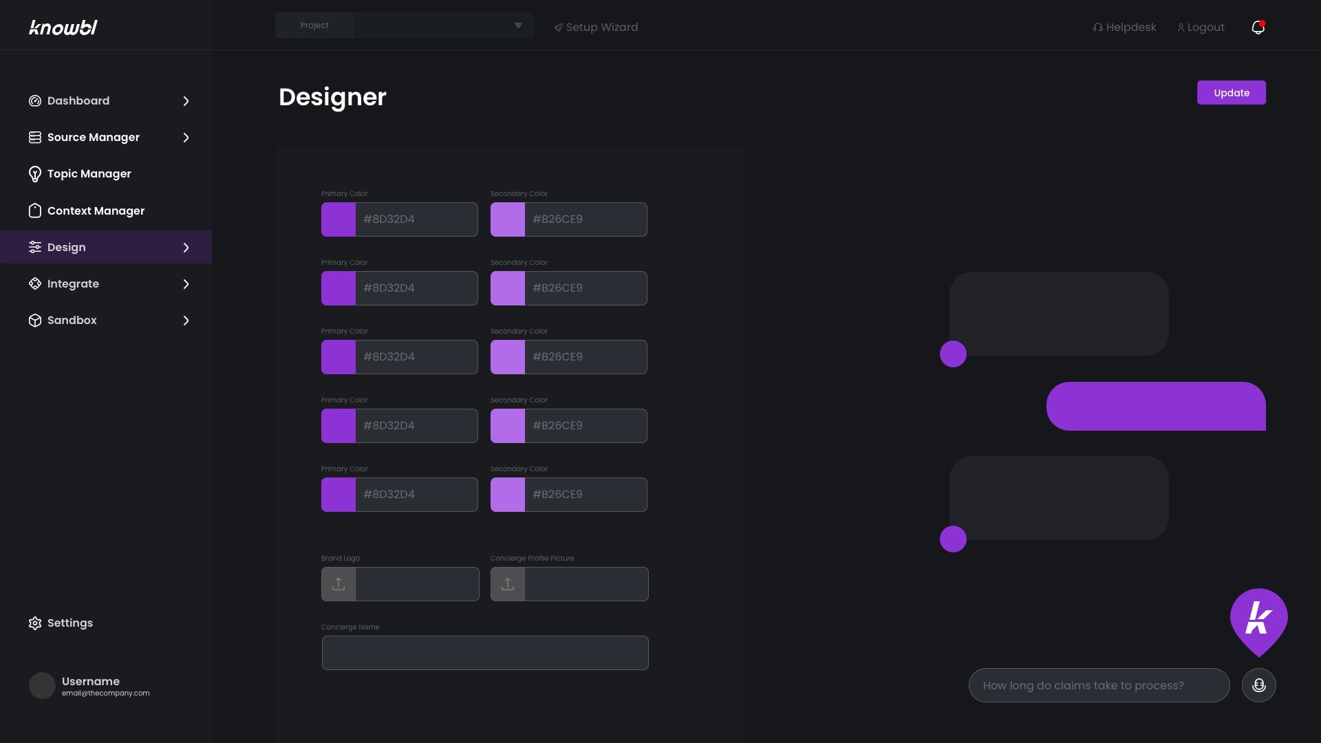 Knowbl Concierge image of design management.